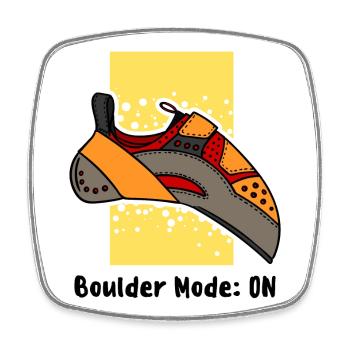 Boulder Boulderer Klettern Felsklettern Bergsport - Viereckiger Kühlschrankmagnet - Weiß - Vorne