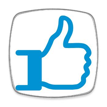 like - Square fridge magnet - white - Front