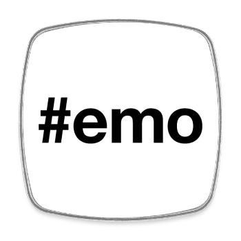 EMO Hashtag emotional - Viereckiger Kühlschrankmagnet - Weiß - Vorne