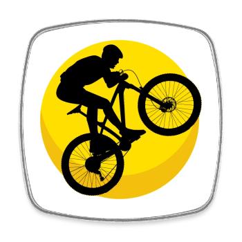 | VTT Vtt - Magnet carré - blanc - Devant