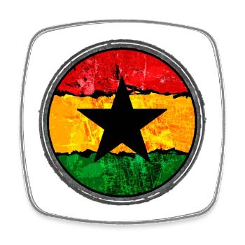 Rasta avec l’étoile - Magnet carré - blanc - Devant