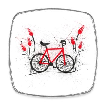 Cyclisme artistique, cyclisme artistique, vélo en salle - Magnet carré - blanc - Devant