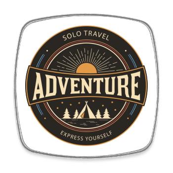 Voyage solo aventure, meilleur T-shirt de voyage - Magnet carré - blanc - Devant