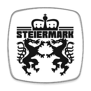 Steiermark - Österreich - Viereckiger Kühlschrankmagnet - Weiß - Vorne