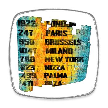 Style urbain Zone urbaine Art Design - Magnet carré - blanc - Devant