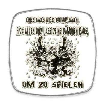 Dämon raus lassen - Viereckiger Kühlschrankmagnet - Weiß - Vorne