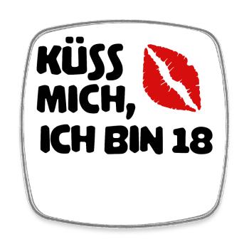 18th birthday Eighteen birthday saying saying - Square fridge magnet - white - Front