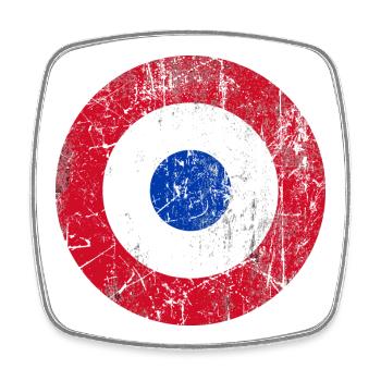 Paraguay air force roundel Fliegerabzeichen - Square fridge magnet - white - Front