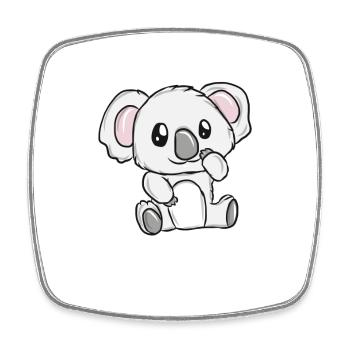 Kleines Koala Kuschelheld - Viereckiger Kühlschrankmagnet - Weiß - Vorne