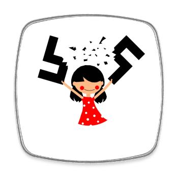 I am against racism (W) - Square fridge magnet - white - Front