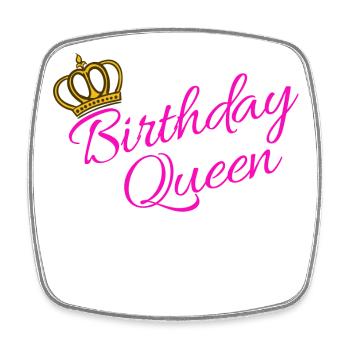 Birthday Queen Partnerlook Statement Cool - Square fridge magnet - white - Front