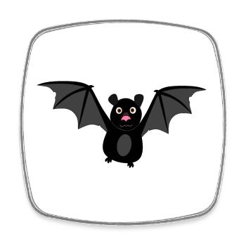 Fledermaus Halloween Vampir Bat - Viereckiger Kühlschrankmagnet - Weiß - Vorne