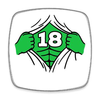 18th Birthday Adult Birthday Girl Funny - Square fridge magnet - white - Front