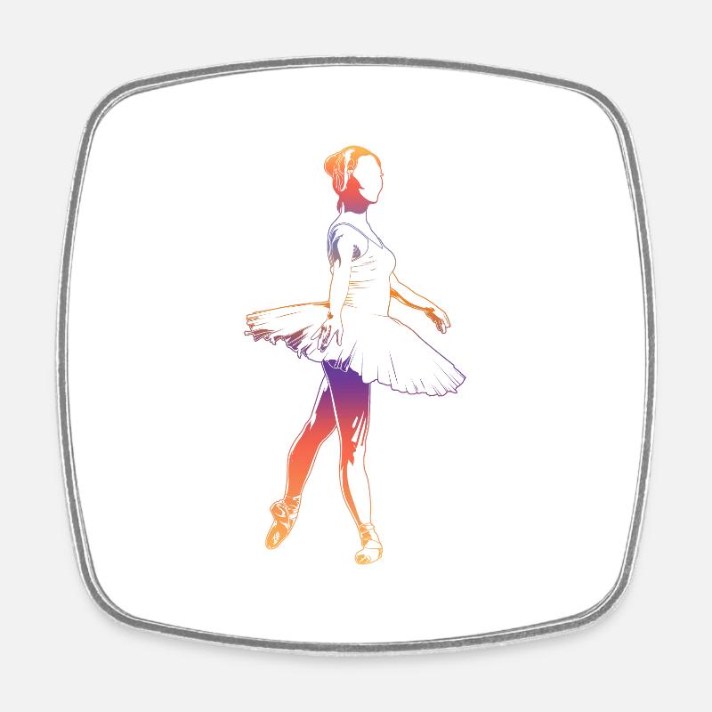 Danse classique - Magnet carré - blanc