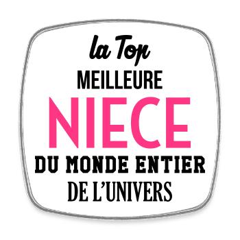 Neveu / Nièce / Famille / Oncle / Tante / Niece - Magnet carré - blanc - Devant