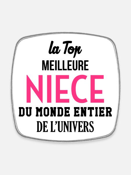 Neveu / Nièce / Famille / Oncle / Tante / Niece - Magnet carré - blanc
