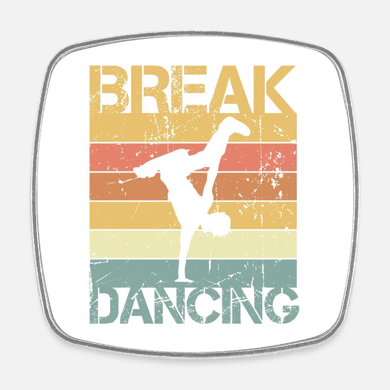 Breakdance - Viereckiger Kühlschrankmagnet - Weiß