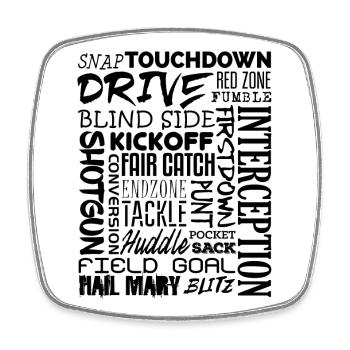 American Football Statements Motivation Cool - Square fridge magnet - white - Front