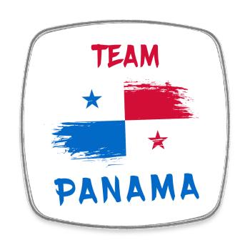 Team Panama / Flagge - Viereckiger Kühlschrankmagnet - Weiß - Vorne
