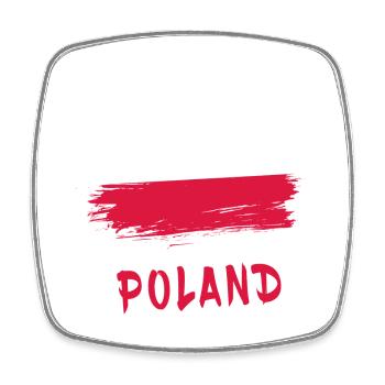 Team Poland / Flag - Square fridge magnet - white - Front