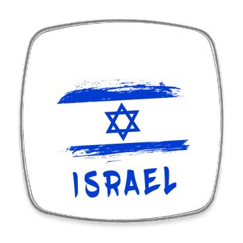 Équipe Israël / Drapeau - Magnet carré - blanc - Devant