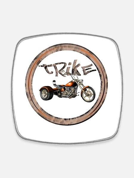 trike - Magnet carré - blanc