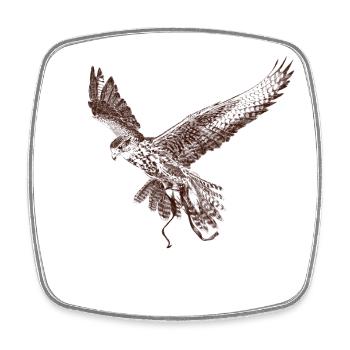 Falkon - Square fridge magnet - white - Front