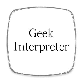 Geek interpreter - Viereckiger Kühlschrankmagnet - Weiß - Vorne