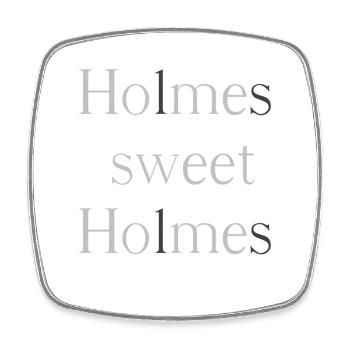 Holmes, sweet Holmes - Viereckiger Kühlschrankmagnet - Weiß - Vorne
