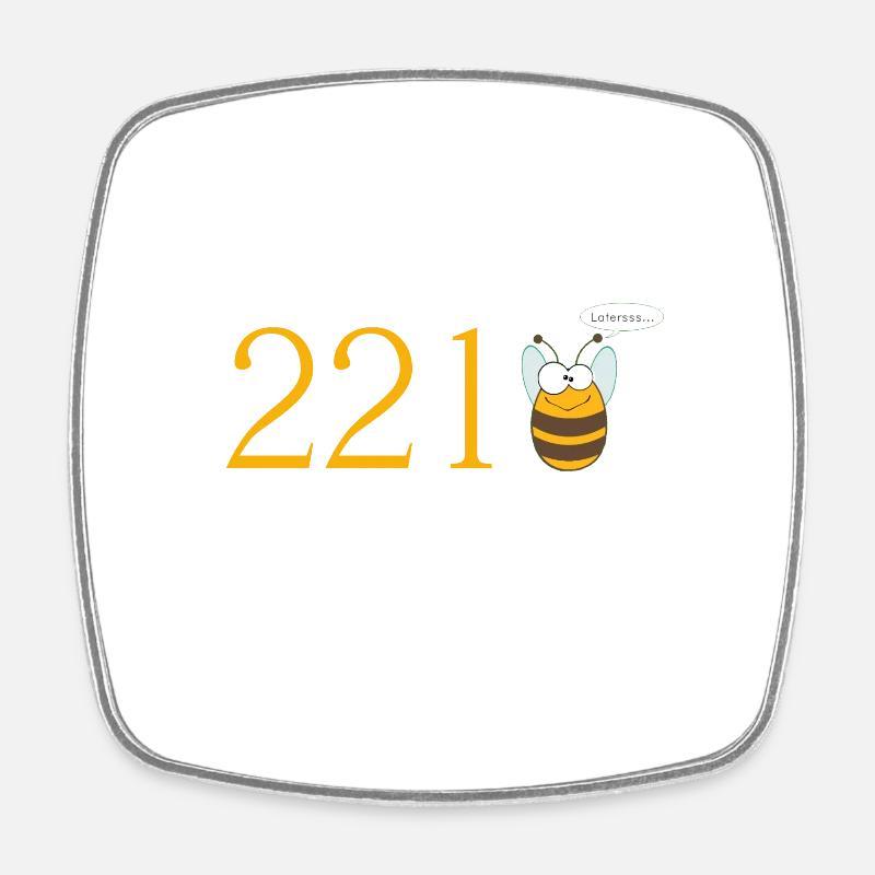 221bee - Magnet carré - blanc