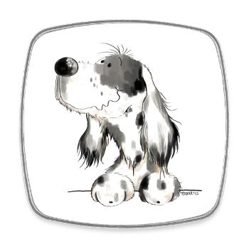 Cadeau de bande dessinée Setter I Dogs - Magnet carré - blanc - Devant