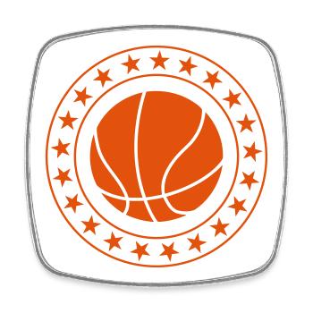 Basketball - Basket Ball - Game - Sport - Player - Square fridge magnet - white - Front