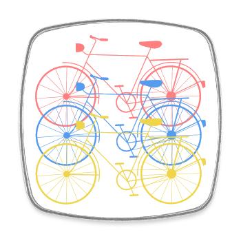 Bicycle Bike - Square fridge magnet - white - Front