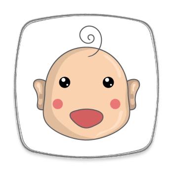 Baby Babyspruch Babybauch Babysprüche Nachwuchs - Viereckiger Kühlschrankmagnet - Weiß - Vorne