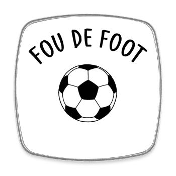 FUßBALLFAN - Viereckiger Kühlschrankmagnet - Weiß - Vorne