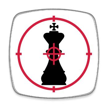 Chess / Echecs / Stratégie / Dames / Geek - Magnet carré - blanc - Devant