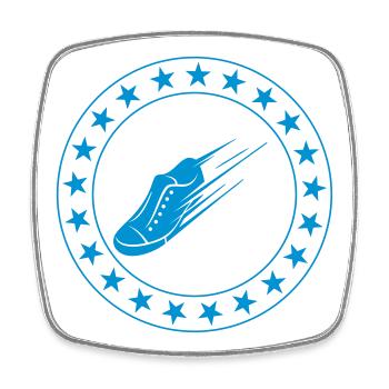 Course à Pied / Running / Jogging / Coureur - Magnet carré - blanc - Devant