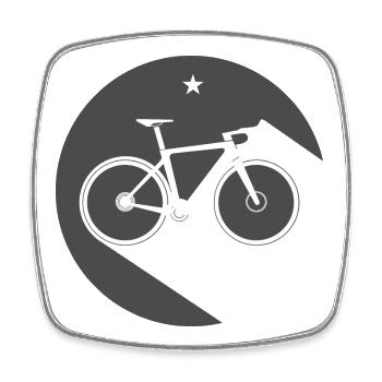 Rennrad Logo Fahrrad Gravel Tour Symbol icon - Viereckiger Kühlschrankmagnet - Weiß - Vorne