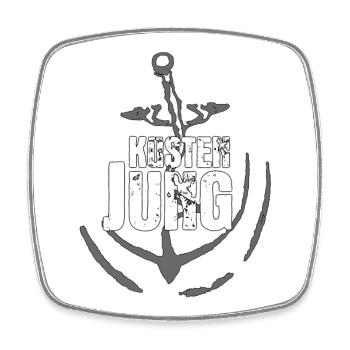 Küsten Jung Anker Design - Viereckiger Kühlschrankmagnet - Weiß - Vorne
