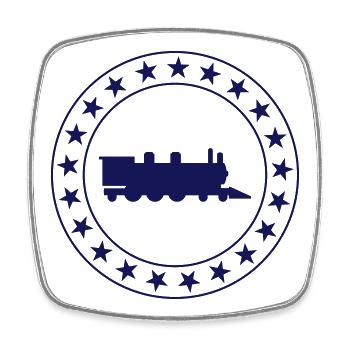 Eisenbahner / Eisenbahnen / Eisenbahn / Bahn - Viereckiger Kühlschrankmagnet - Weiß - Vorne