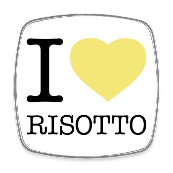 I LOVE RISOTTO RICE - Square fridge magnet - white - Front