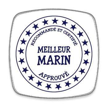 Sailor / Marine / Marin / Boat / Sea / Navy - Square fridge magnet - white - Front
