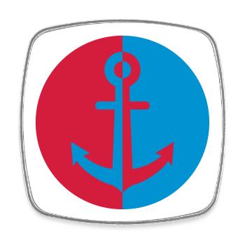 Sailor / Marine / Marin / Boat / Sea / Navy - Square fridge magnet - white - Front
