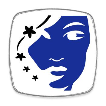 Girl's Face Face Woman's Face - Square fridge magnet - white - Front