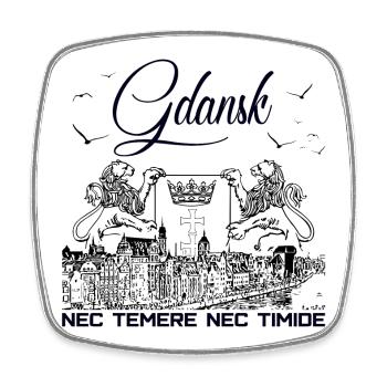Gdansk - Magnet carré - blanc - Devant