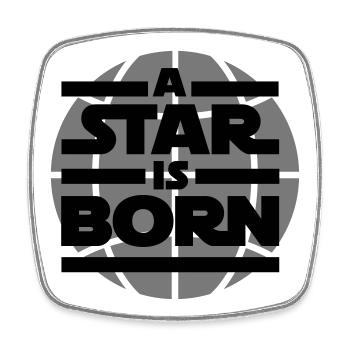 a star is born - Square fridge magnet - white - Front