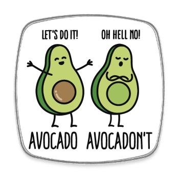 Avocado - Avocadon't - Magnet carré - blanc - Devant