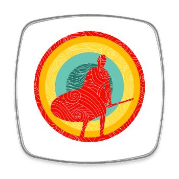 SUP - Square fridge magnet - white - Front