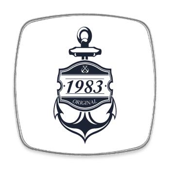 Ancre 1983 - Magnet carré - blanc - Devant
