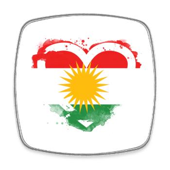 Kurden Kurdistan - Viereckiger Kühlschrankmagnet - Weiß - Vorne